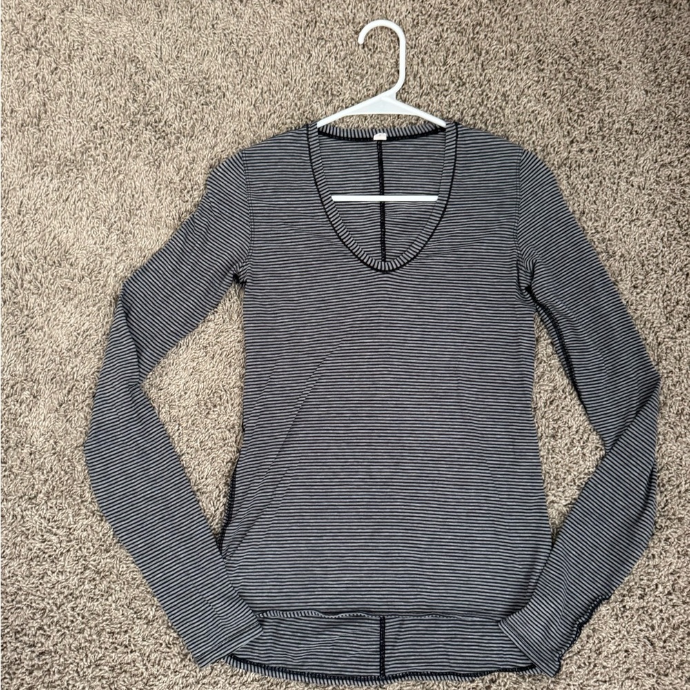 Lululemon Athletica striped Fitted Long Sleeve